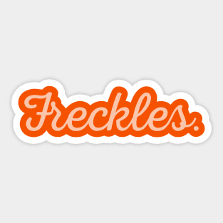 Freckles. orange Sticker